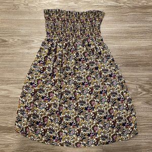 Strapless Print Dress